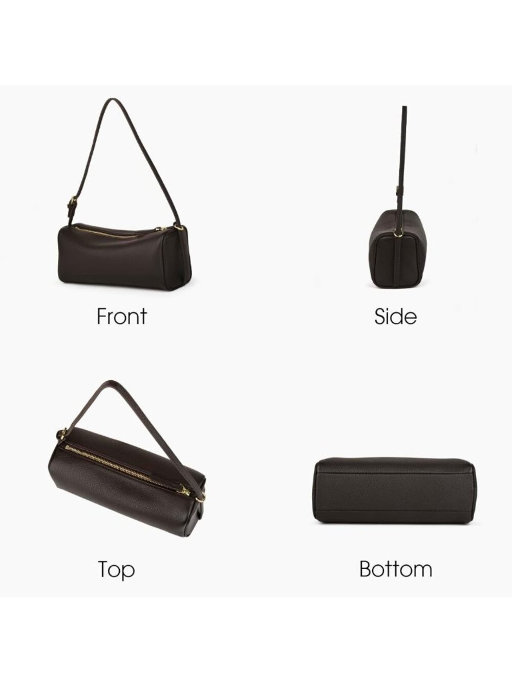 Premium Full Grain Leather Crossbody & Barrel Bag - Stylish, Versatile Handbag - Picture 4 of 7